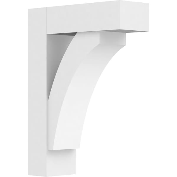 Ekena Millwork Standard Thorton Architectural Grade PVC Bracket with Block Ends, 5"W x 16"D x 22"H BKTP05X16X22THR05 - main